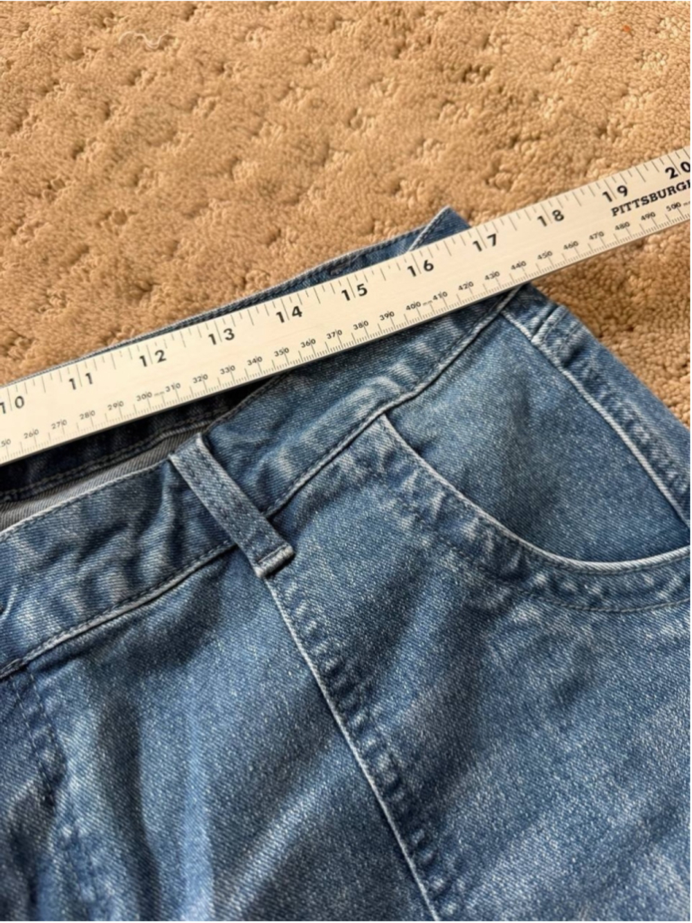 Flamingals Barrel Leg Mid Waist Capri Jeans for Women Wash Pocket Side Cargo 2XL - Picture 5 of 7